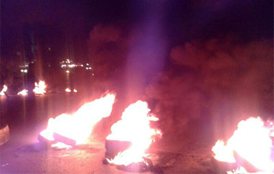 al mustaqbal bloquea carreteras en libano